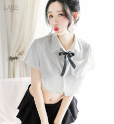 화이트 크롭 애트모스 세일러 세트