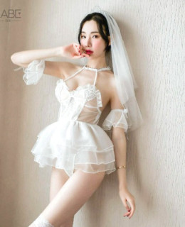 화이트 프릴 브라이드  웨딩