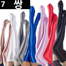 블랙 글로시 시어 센서리 블랙 스타킹